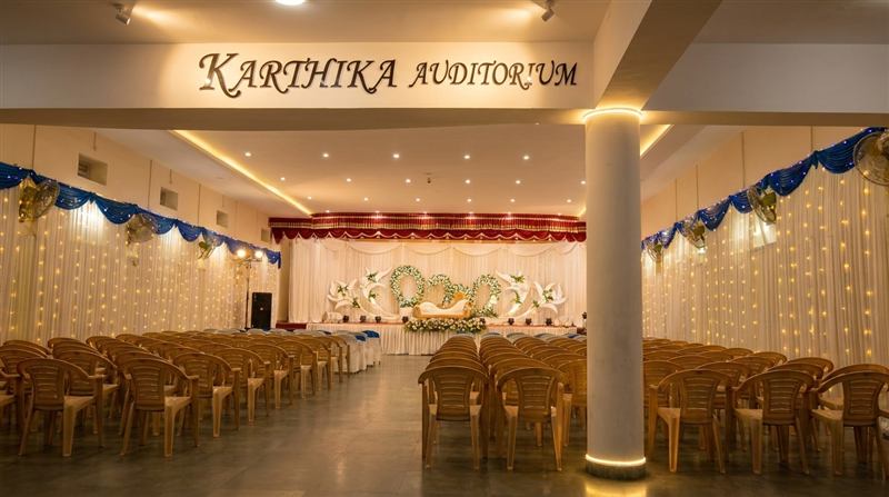 Interior decorated with fairy light curtains